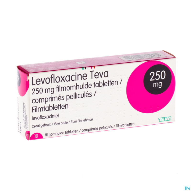 Levofloxacine teva comp 10 x 250 mg