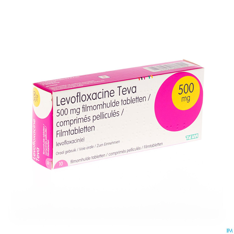 Levofloxacine teva comp 10 x 500 mg