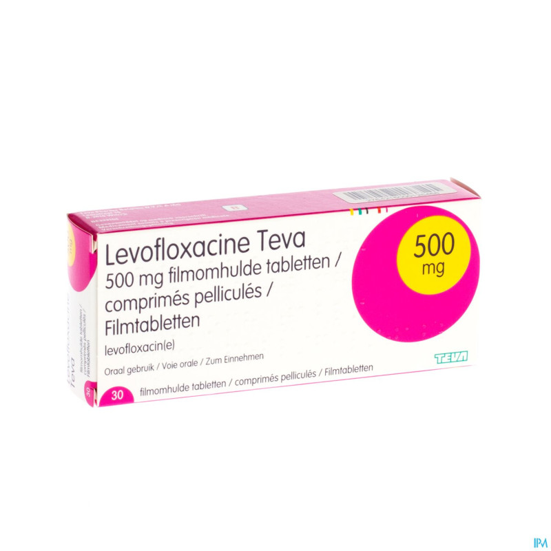 Levofloxacine teva comp 30 x 500 mg