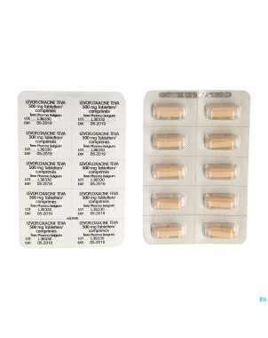 Levofloxacine teva comp 30 x 500 mg
