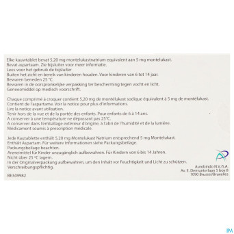 Montelukast ab  5mg comp a macher 98