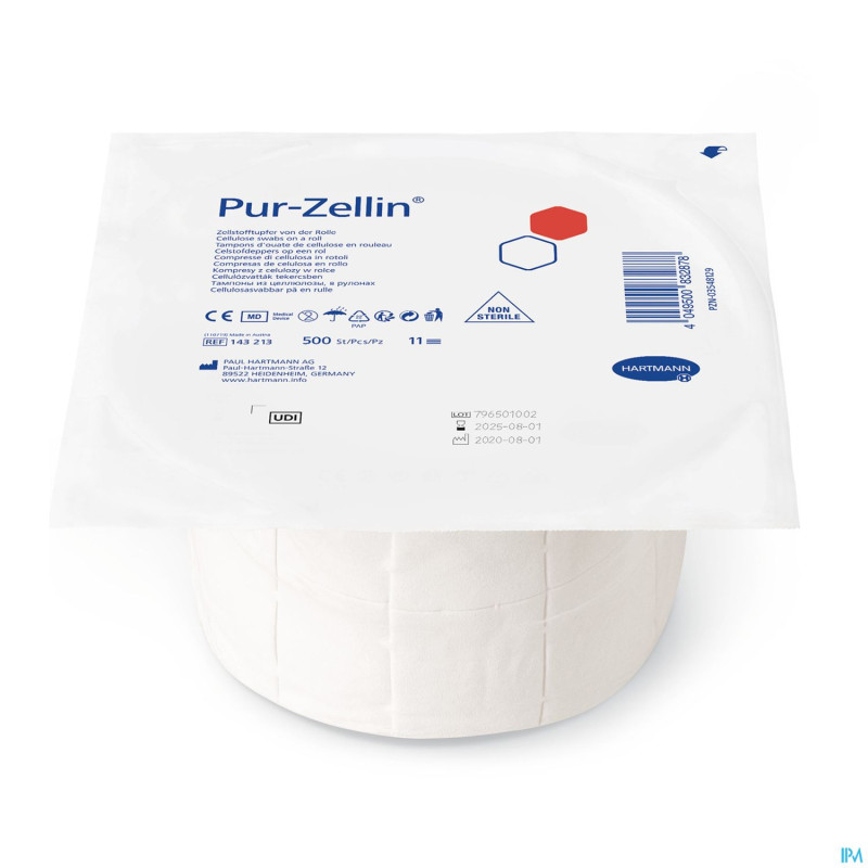 Pur zellin tampon cellulose 4x 5cm roul. 1 1432131