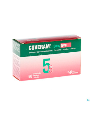 Coveram  5mg/ 5mg pi pharma comp 90 pip