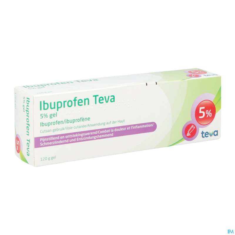 Ibuprofen teva gel tube 120 g
