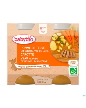 Babybio menu jour legumes-veau    2x200g 51051