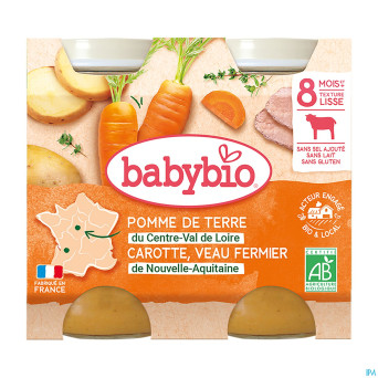 Babybio menu jour legumes-veau    2x200g 51051