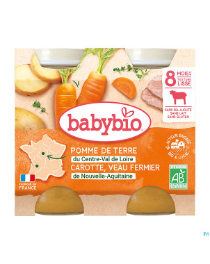 Babybio menu jour legumes-veau    2x200g 51051