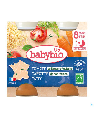 Babybio menu jour legumes-pates    2x200g 51054