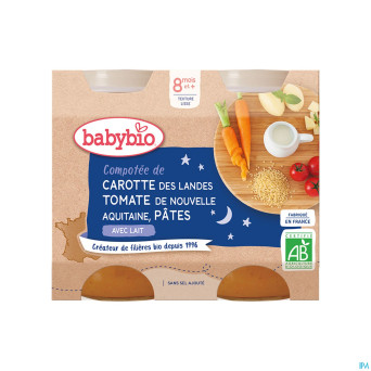 Babybio menu jour legumes-pates    2x200g 51054