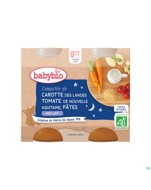 Babybio menu jour legumes-pates    2x200g 51054