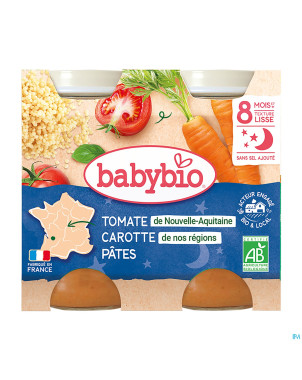 Babybio menu jour legumes-pates    2x200g 51054
