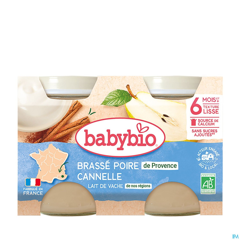 Babybio douceur de lait biscuit    2x130g 51086