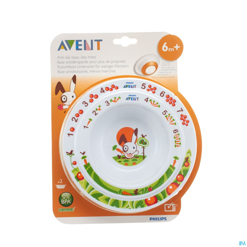 Philips avent bols creux 2 tailles +12m