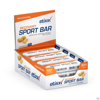 Etixx recovery + energy sport bar peanut 12x40g