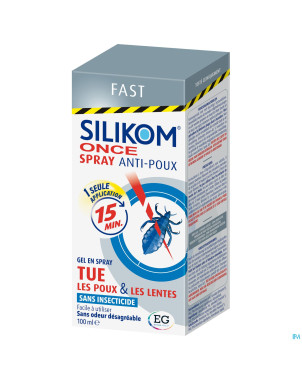 Silikom once spray gel a/poux 100ml