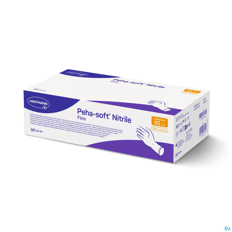 Peha soft gants nitrile fino xs 150 9421958