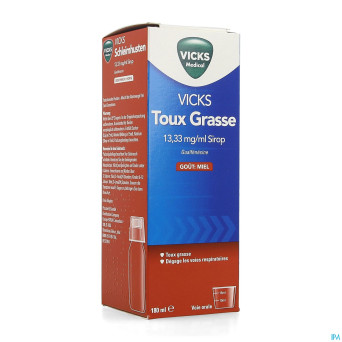 Vicks expectorant miel 13,33mg/ml sirop 180ml