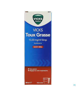 Vicks expectorant miel 13,33mg/ml sirop 180ml