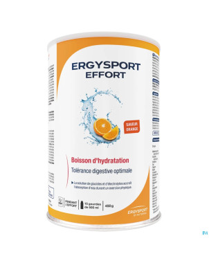 Ergysport effort orange boisson pdr pot 450g