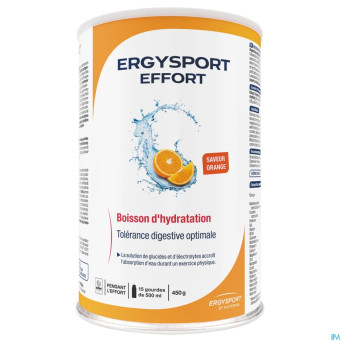 Ergysport effort orange boisson pdr pot 450g