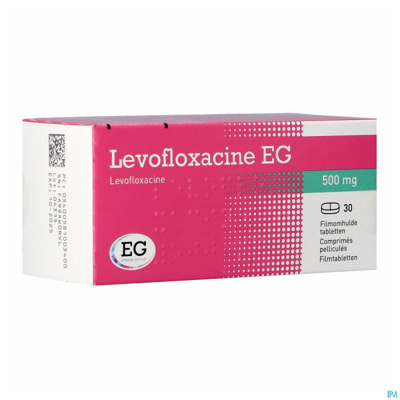 Levofloxacine eg 500mg filmomh tabl 30x500 mg