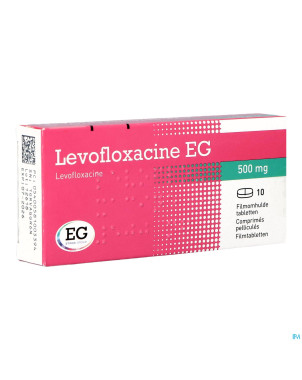 Levofloxacine eg 500mg filmomh tabl 10x500 mg