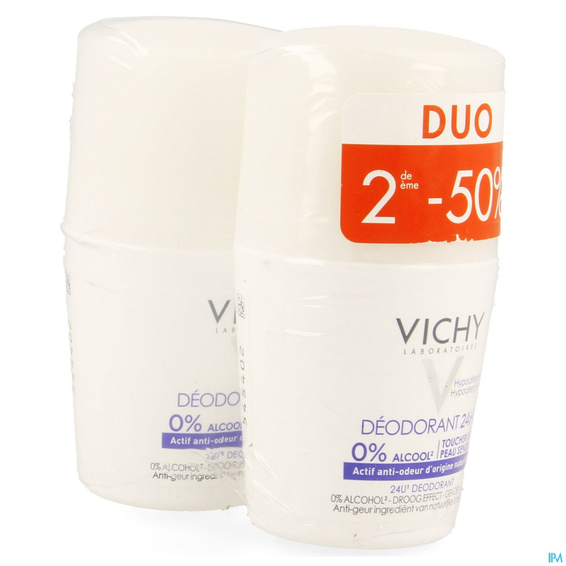 Vichy deo p react. s/sel alu bille 24h duo 2x50ml