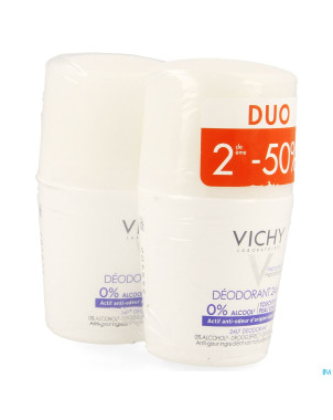 Vichy deo p react. s/sel alu bille 24h duo 2x50ml