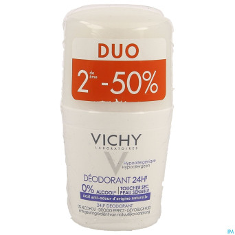 Vichy deo p react. s/sel alu bille 24h duo 2x50ml