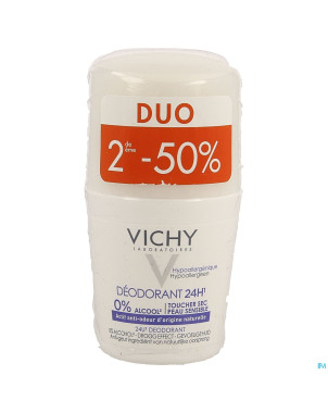 Vichy deo p react. s/sel alu bille 24h duo 2x50ml