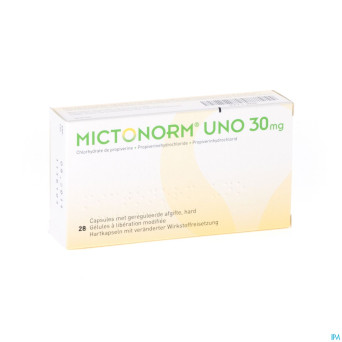Mictonorm uno 30mg liberation modifiee caps  28