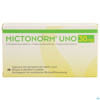 Mictonorm uno 30mg liberation modifiee caps  28