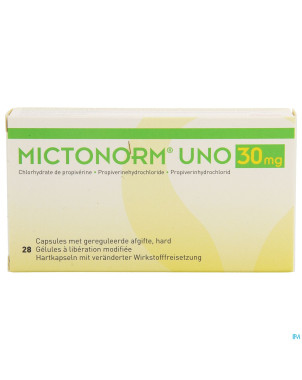 Mictonorm uno 30mg liberation modifiee caps  28