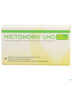 Mictonorm uno 30mg liberation modifiee caps  84
