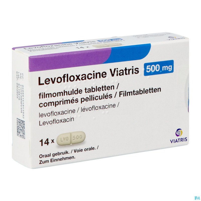 Levofloxacine viatris 500mg comp 14