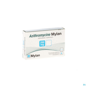 Azithromycine 250 mg mylan comp pell 6 x 250mg kdt