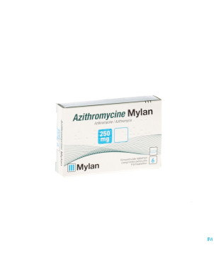 Azithromycine 250 mg mylan comp pell 6 x 250mg kdt