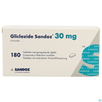 Gliclazide sandoz 30 mg comp  180 x 30 mg