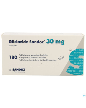 Gliclazide sandoz 30 mg comp  180 x 30 mg