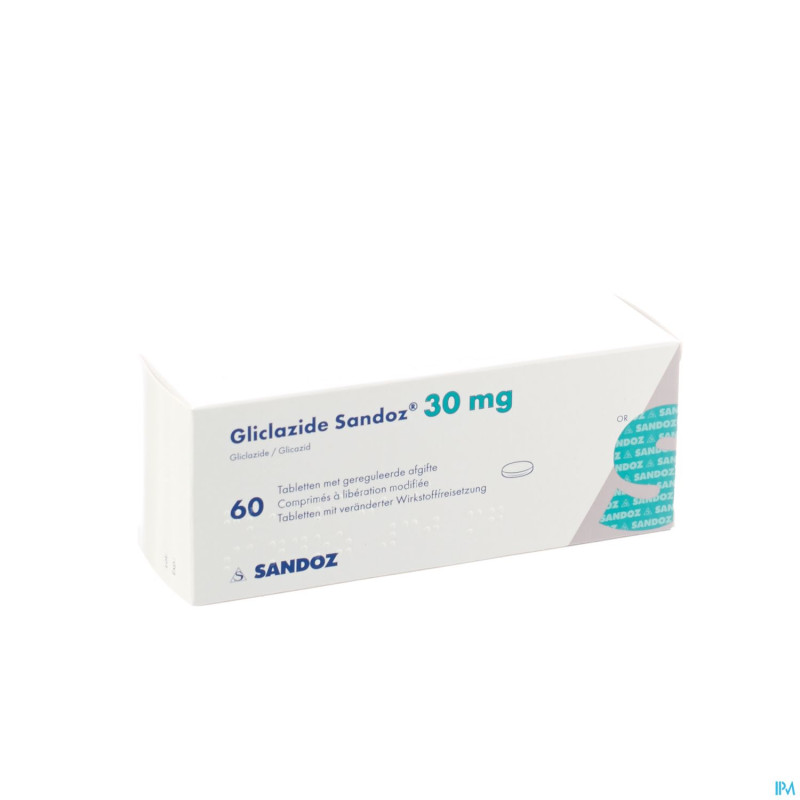 Gliclazide sandoz 30 mg comp   60 x 30 mg