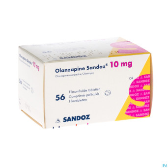 Olanzapine 10 mg sandoz comp pell 56