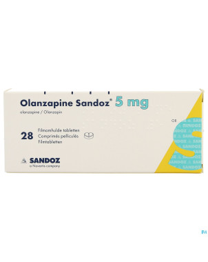 Olanzapine 5 mg sandoz comp pell 28