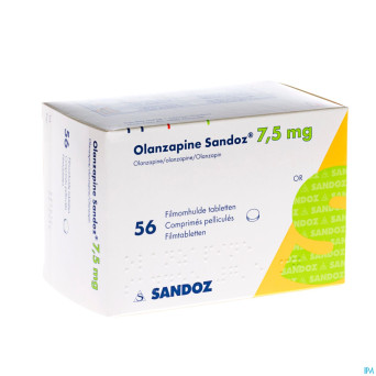Olanzapine 7,5 mg sandoz comp pell 56
