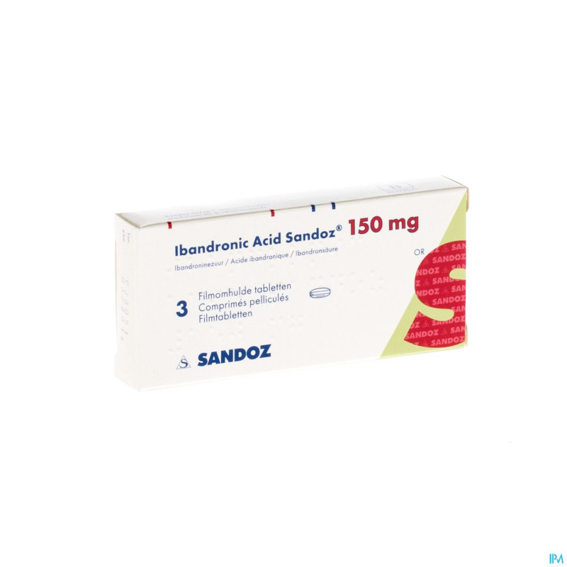 Ibandronic acid sandoz comp pell 3 x 150 mg