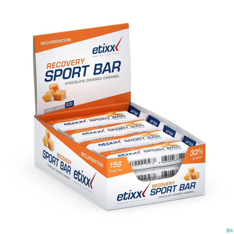 Etixx recovery + energy sport bar caramel   12x40g