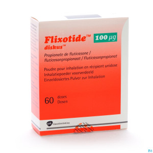Flixotide 100 diskus pulv inh 60dos