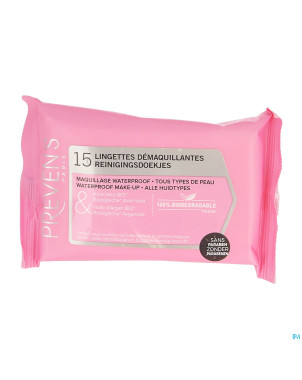 Preven's lingette demaquillante pocket   sach 1x15