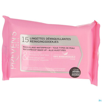 Preven's lingette demaquillante pocket   sach 1x15