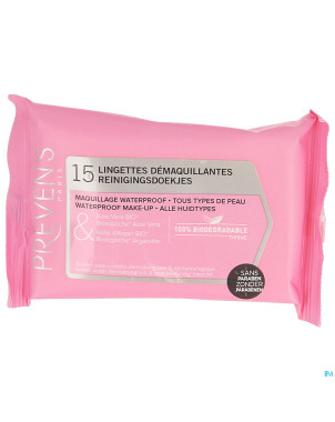 Preven's lingette demaquillante pocket   sach 1x15