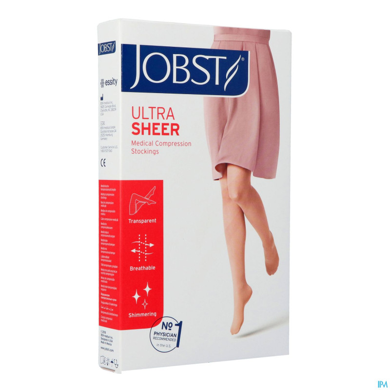 Jobst ultrasheer comf.c1 15-20 ag natural  s nop